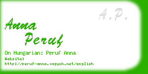 anna peruf business card